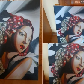 Sprzedam obraz malowany ręcznie- Tamara Łempicka - winogrona