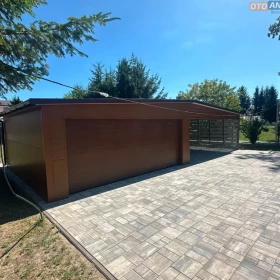 Garaż PIR 10 6x6 + wiata blaszana 6x6