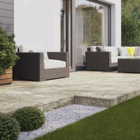 Płyty tarasowe gresowe 2cm 60x60 gat.1 płytki podłogowe na taras, balkon, do ogrodu Arragos brązowy