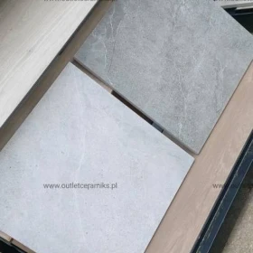 Płyty gresowe 2cm na taras, balkon, do ogrodu, altan, pod basen, na ścieżki 60x60 Cliff jasnoszary Cerrad