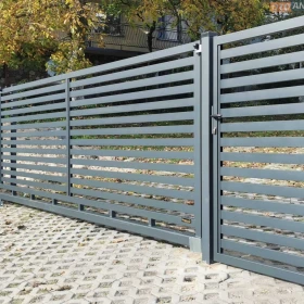 BRAMA Przesuwna KPL Palisada Nowoczesn 150cmx500cm OCYNK+RAL PRODUCENT