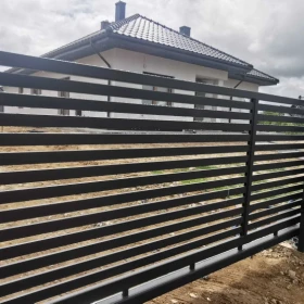BRAMA Przesuwna KPL Palisada Nowoczesn 150cmx500cm OCYNK+RAL PRODUCENT