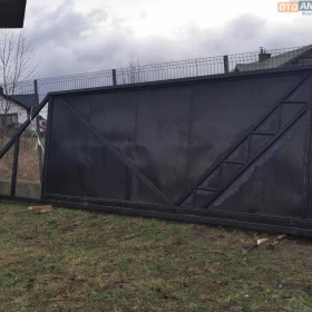 Brama przesuwna z demontażu PEŁNA BLACHA 500cm x 200cm używana