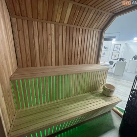 Sauna ogrodowa nowoczesna z przedsionkiem ATTEKA