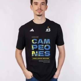 Koszulka adidas Campeón Split 2 Kings League 2023 czarny rozmiar L