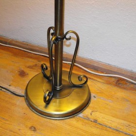 Mosiężna lampa podłogowa z abażurem Nr 3