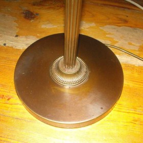 Mosiężna lampa podłogowa z abażurem Nr 2
