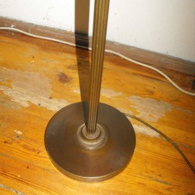 Mosiężna lampa podłogowa z abażurem Nr 2