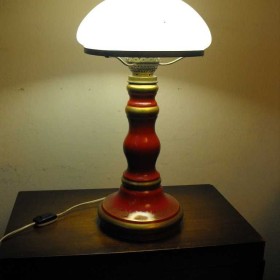 Porcelanowa lampa w stylu lampy naftowej sygnowana. Dostawa gratis