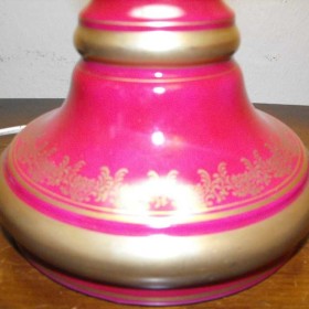 Porcelanowa lampa w stylu lampy naftowej sygnowana. Dostawa gratis