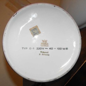 Porcelanowa lampa w stylu lampy naftowej sygnowana. Dostawa gratis