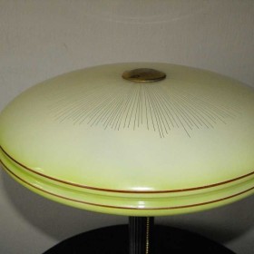 Elegancka lampa w stylu Art Deco z niklowanego mosiądzu