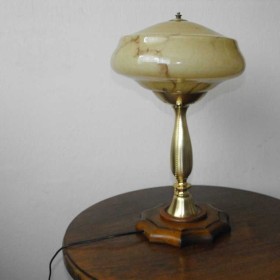 Mosiężna lampa gabinetowa w stylu Art Deco