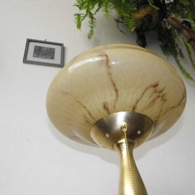 Mosiężna lampa gabinetowa w stylu Art Deco
