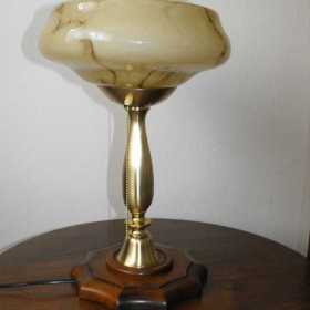Mosiężna lampa gabinetowa w stylu Art Deco