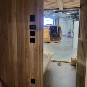 Sauna ogrodowa nowoczesna z przedsionkiem ATTEKA