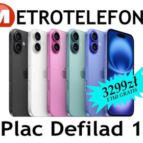 NOWY iPhone 16 128gb white, black, pink, blue - DOSTAWA GRATIS -