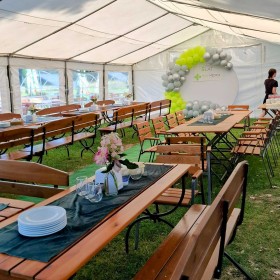 Dmuchańce dmuchaniec zjeżdżalnia animacje event pianaparty holi namiot