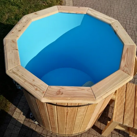 Beczka po saunie z wkładem polipropylenowym okrągła fi 100cm.