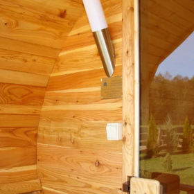 Sauna ogrodowa BECZKA_Ruska Bania 3m., piec opalany drewnem